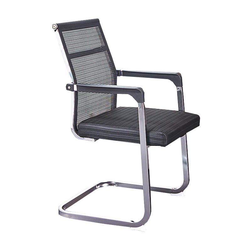 驰界 透气麻将椅办公椅网布椅宿舍会议椅子弓形办公椅电脑椅靠背职员椅