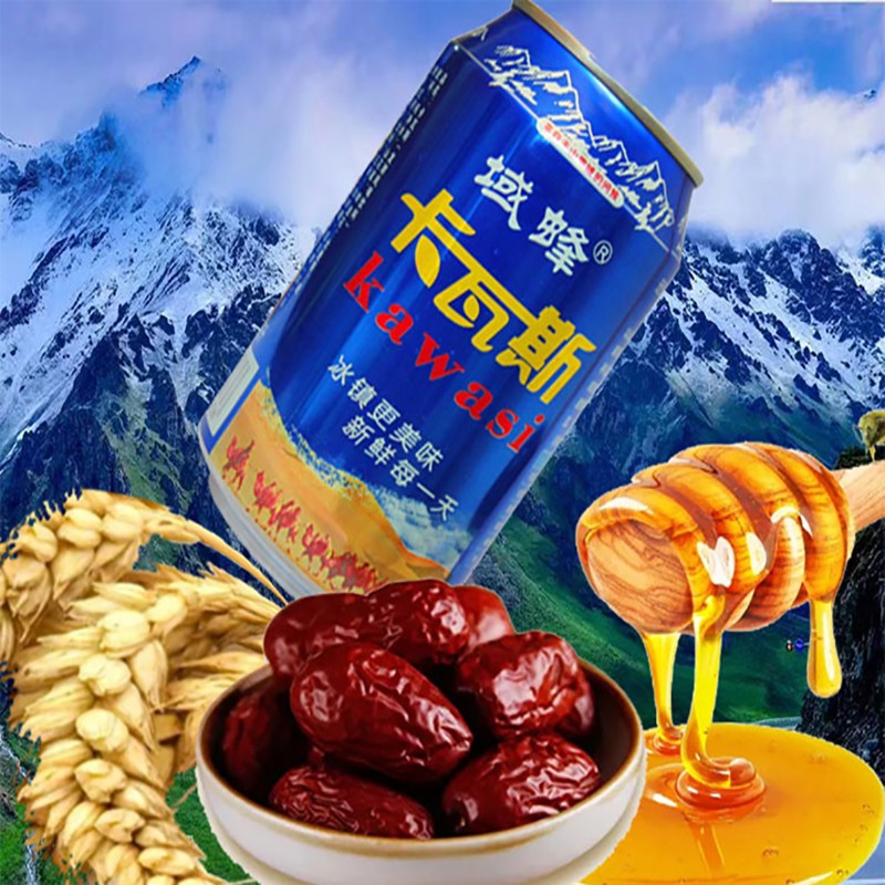 域蜂 新疆卡瓦斯  天然蜂蜜发酵啤酒传统格瓦斯饮料罐装整箱夏季 310
