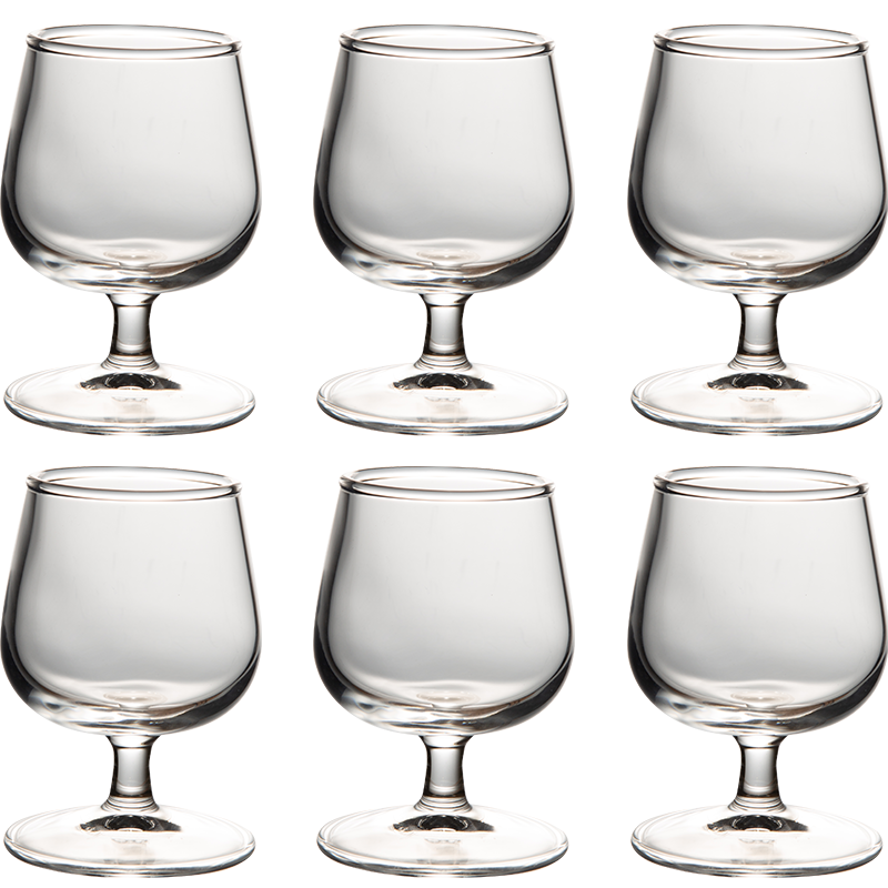 青蘋(píng)果二兩杯白酒杯紅酒杯通用95ml6只裝 加厚無(wú)鉛水晶玻璃品鑒杯