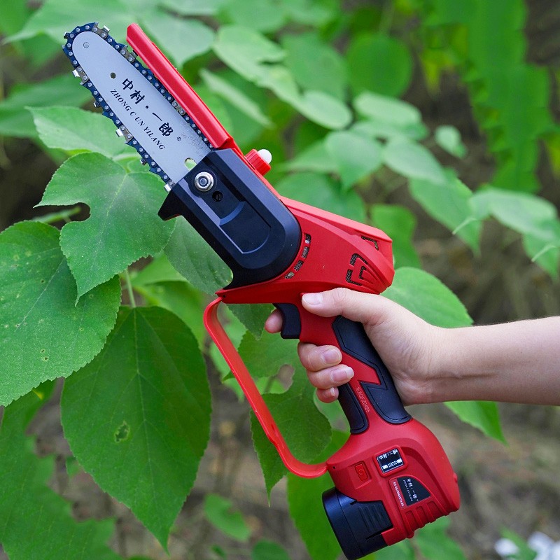 中村一郎锂电电锯家用伐木锯充电式锂电池电动手锯园林电链锯电动农具