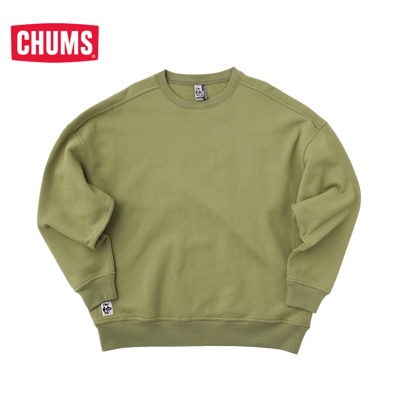 CHUMS洽洽鸟户外休闲时尚棉质舒适柔软男圆领纯色卫衣CH00-1301 藏蓝色N001 L