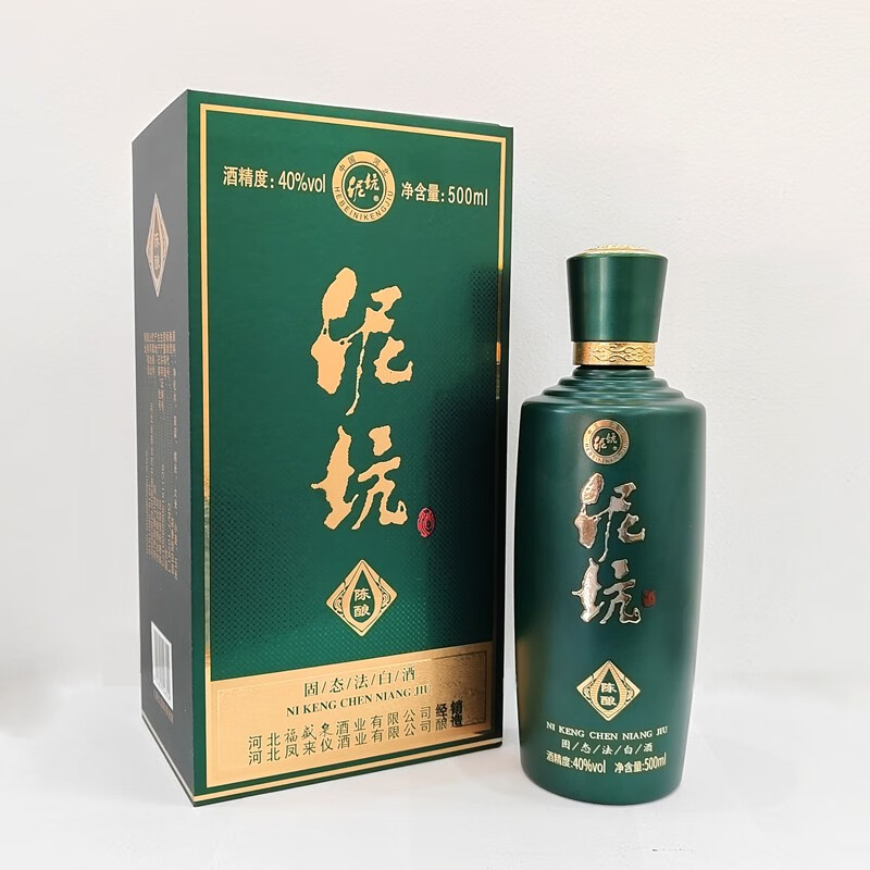 泥坑陈酿浓香型白酒40度纯粮酿造固态法国标优级传统工艺盒装 40%vol 500mL 6瓶 三个礼品袋