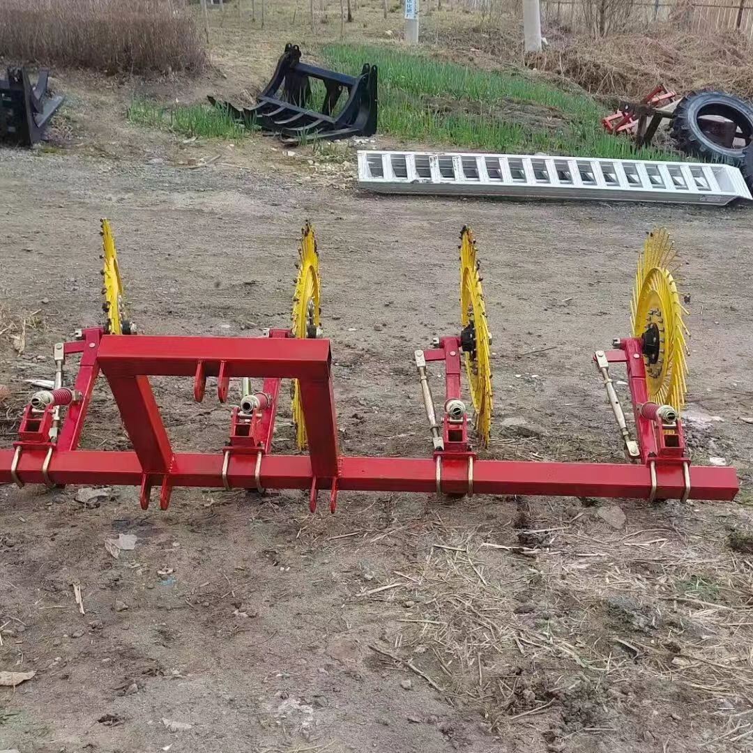 唬枳四轮拖拉机后悬挂翻草机秸秆牧草翻晒楼草爬子晒草机翻草机圆盘式