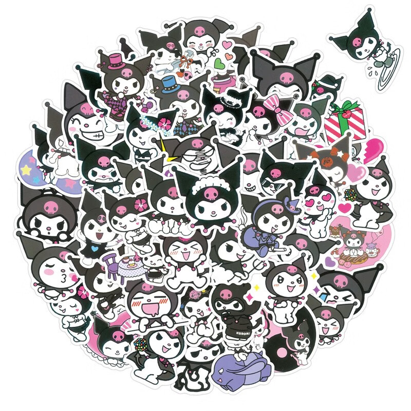 50张卡通形象酷洛米kuromi涂鸦贴纸汽车滑板吉他防水可移贴纸 w910 50