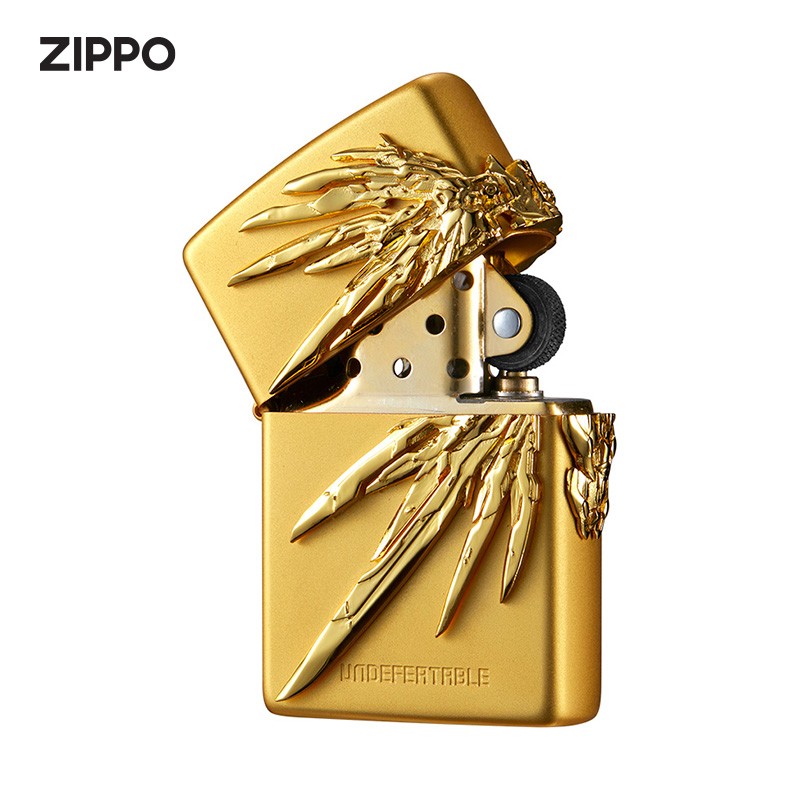 ZIPPO打火机防风煤油之宝创意徽章祈光之翼 生日礼物送男友送长辈