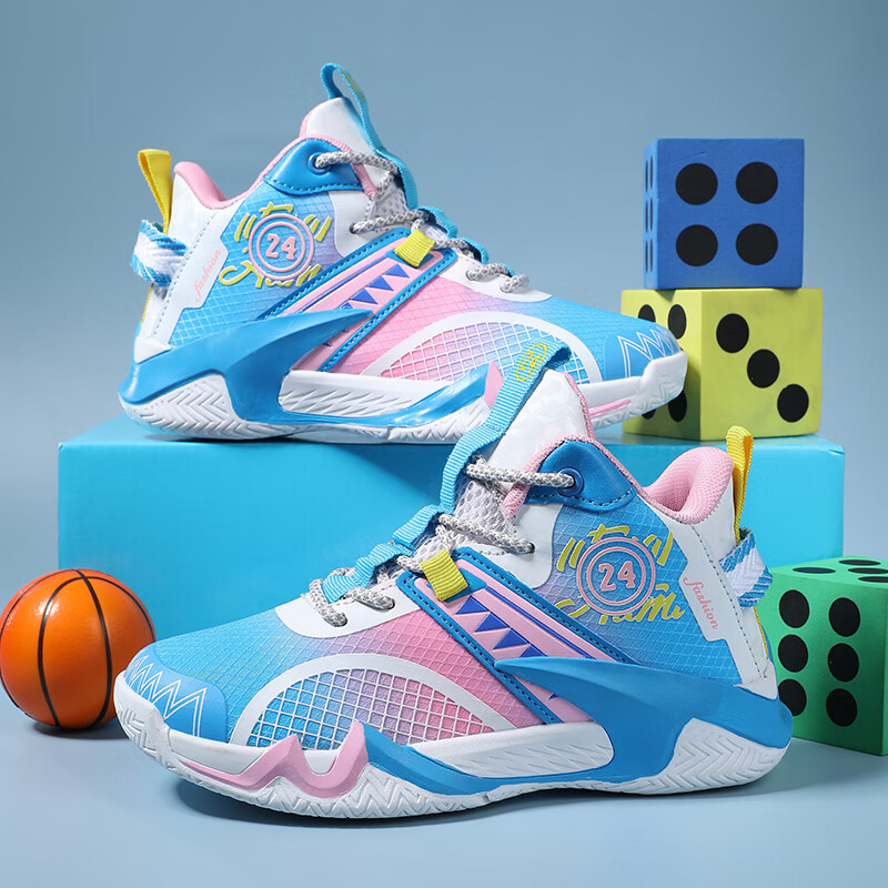 科比24号男童篮球鞋2024网面透气女孩儿童男运动鞋专业实战跑步鞋