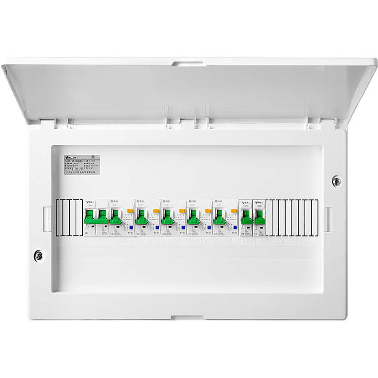 公牛(BULL) 配电箱 16回路空开强电箱 家用终端配线箱白色盖板LX16