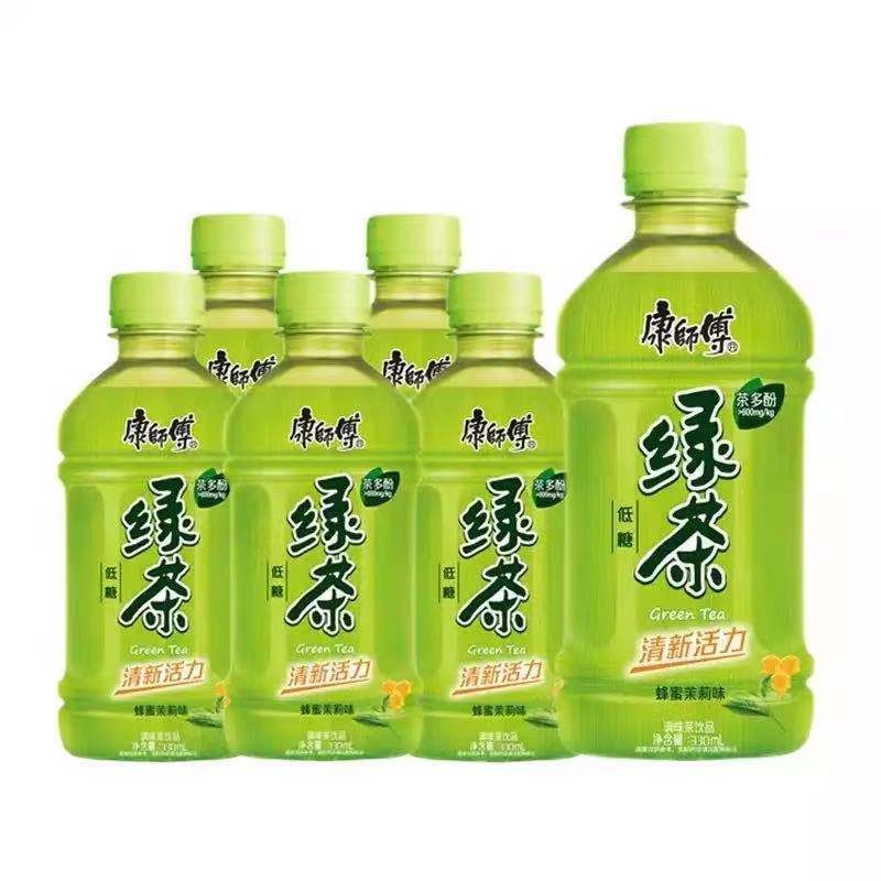 康师傅 330ml*6瓶 冰红茶 绿茶 茉莉蜜茶 冰糖雪梨 酸梅汤 夏日饮品 茶味果味饮料小瓶 绿茶330ml*6瓶