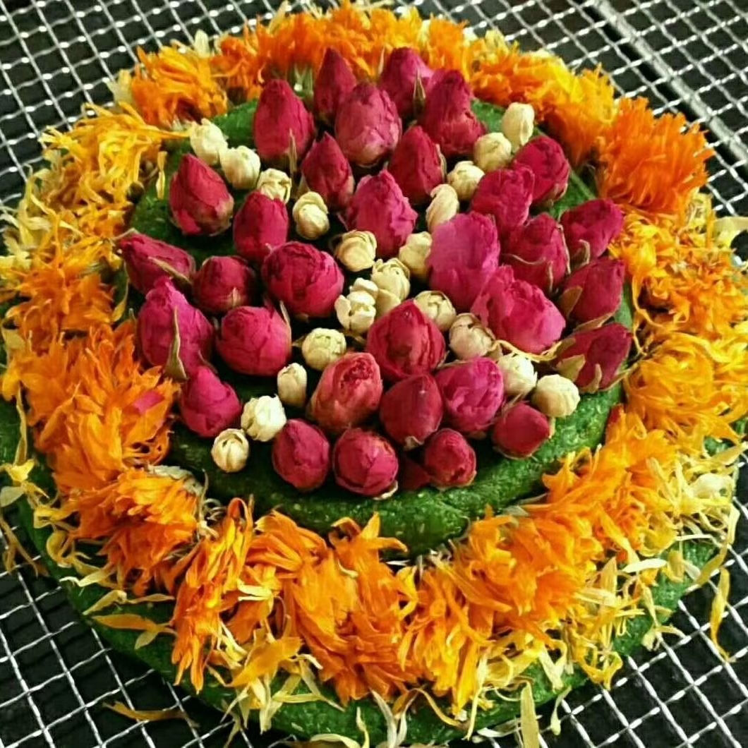 元品洲宠物兔子草饼提摩西磨牙饼兔兔节日零食荷兰猪草饼磨牙混生日