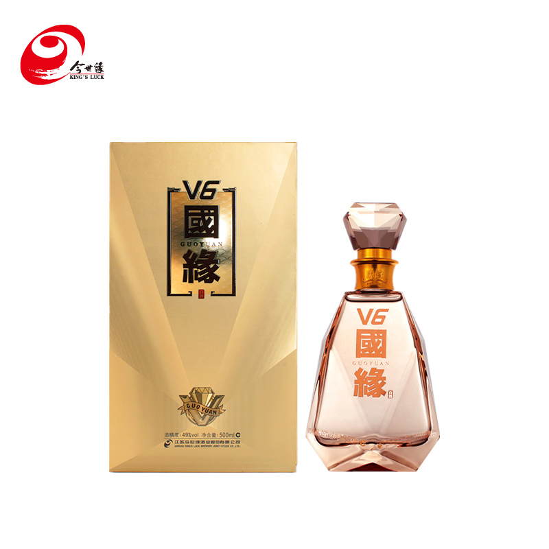 今世缘 白酒 国缘v6 柔雅型 49度 500ml 送礼白酒 赠礼品袋