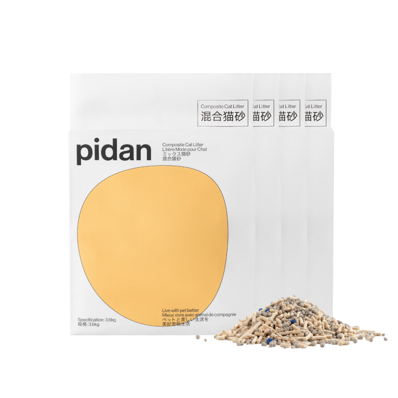 pidan经典混合猫砂 豆腐膨润土混合 3.6kg款4包装
