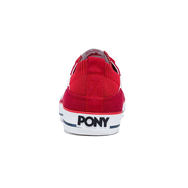 pony波尼春夏男鞋懒人一脚蹬松紧低帮帆布鞋女鞋92m1sh01红色男39