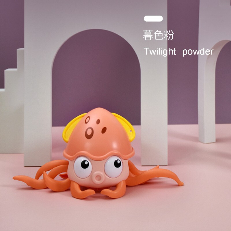 戏水发条礼品六一夏天上链八爪鱼洗澡玩具 水陆两栖-嘟嘴八爪鱼-粉色