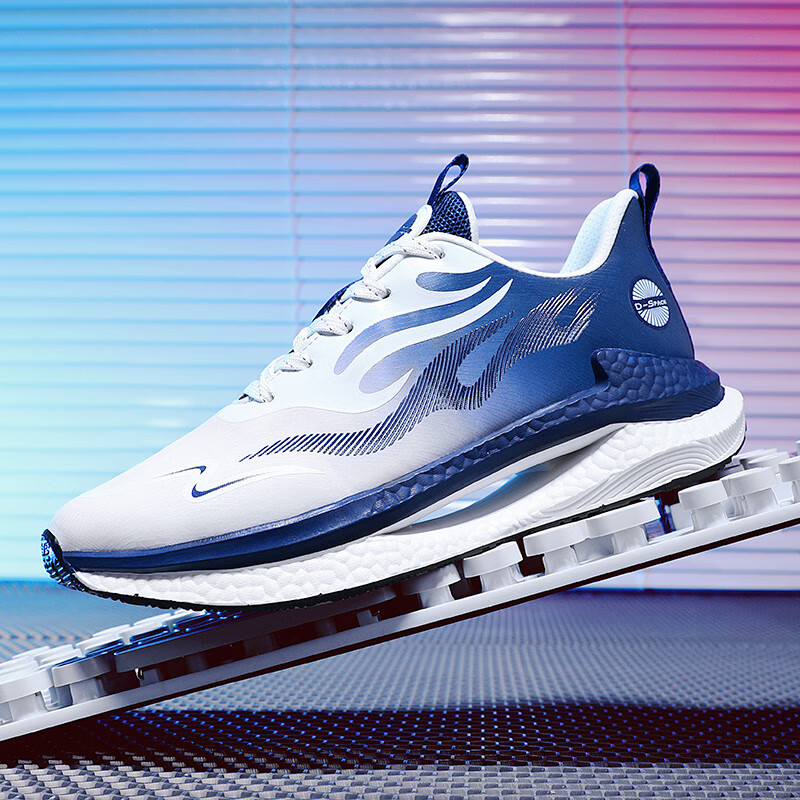 hzcl爆米花运动鞋男款秋季初中生软底舒适减震体育生超 白深蓝 36