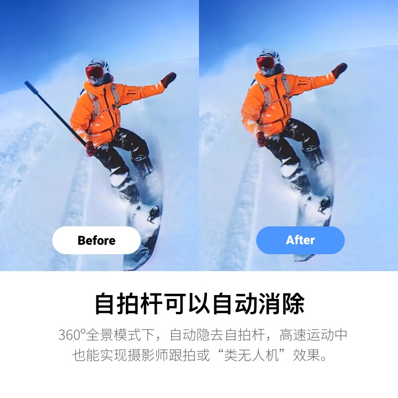 Insta360 ONE X2口袋全景防抖相机 5.7K高清防抖平面全景二合一拍摄 10米裸机防水 ONE X2摩托车礼盒