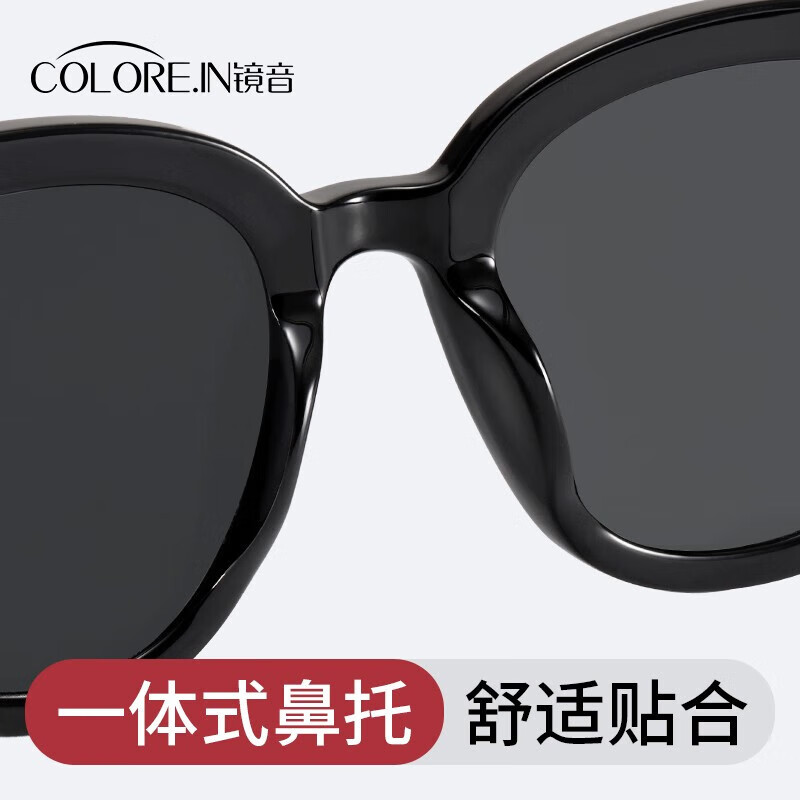 colore.in GM近视墨镜男款可配有度数偏光墨镜防晒开车专用户外太阳眼镜女 23303 左右眼度数定制1.60超薄(0-600度)