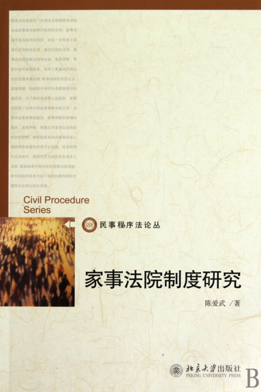 家事法院制度研究/民事程序法论丛