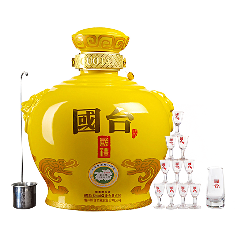 國臺 好禮酒精裝版 醬香型白酒 53度 2500ml壇酒 整箱裝 茅臺鎮醬酒
