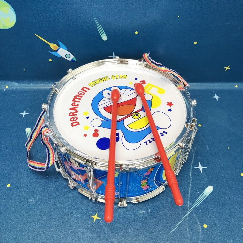 天鹅小叮当猫卡通打击乐器打鼓爵士鼓 多拉a梦双面锣玩具 叮当猫打鼓
