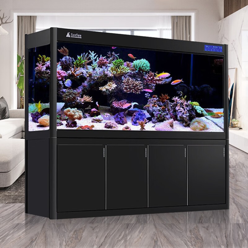 0森森(sunsun)鱼缸超白玻璃大型底滤水族箱生态缸办公室客厅家用隔断