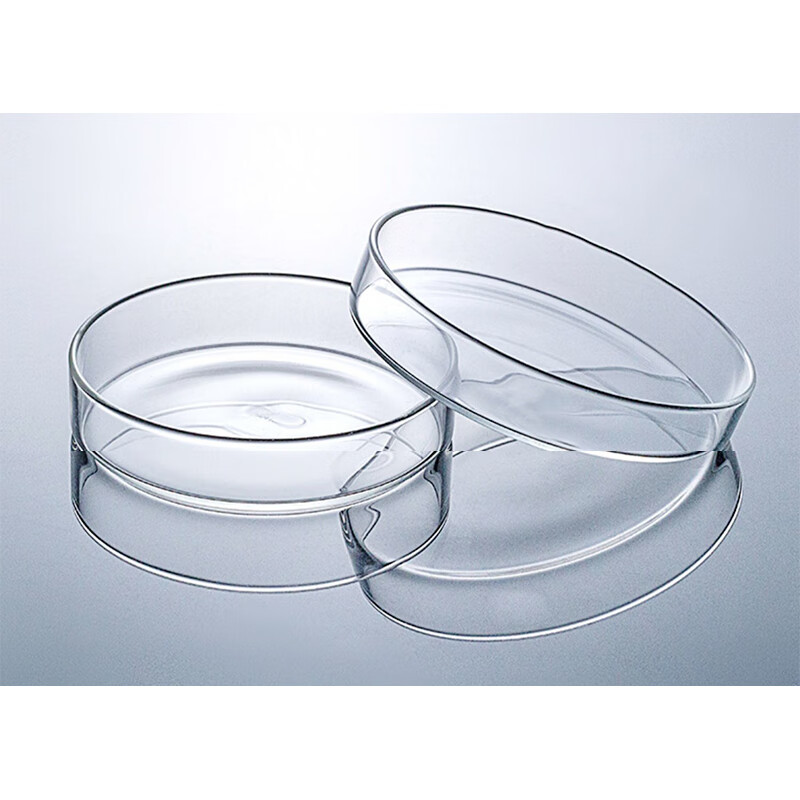 化科实验室玻璃培养皿带盖细胞细菌培养皿高硼硅耐高温加厚款玻璃器皿