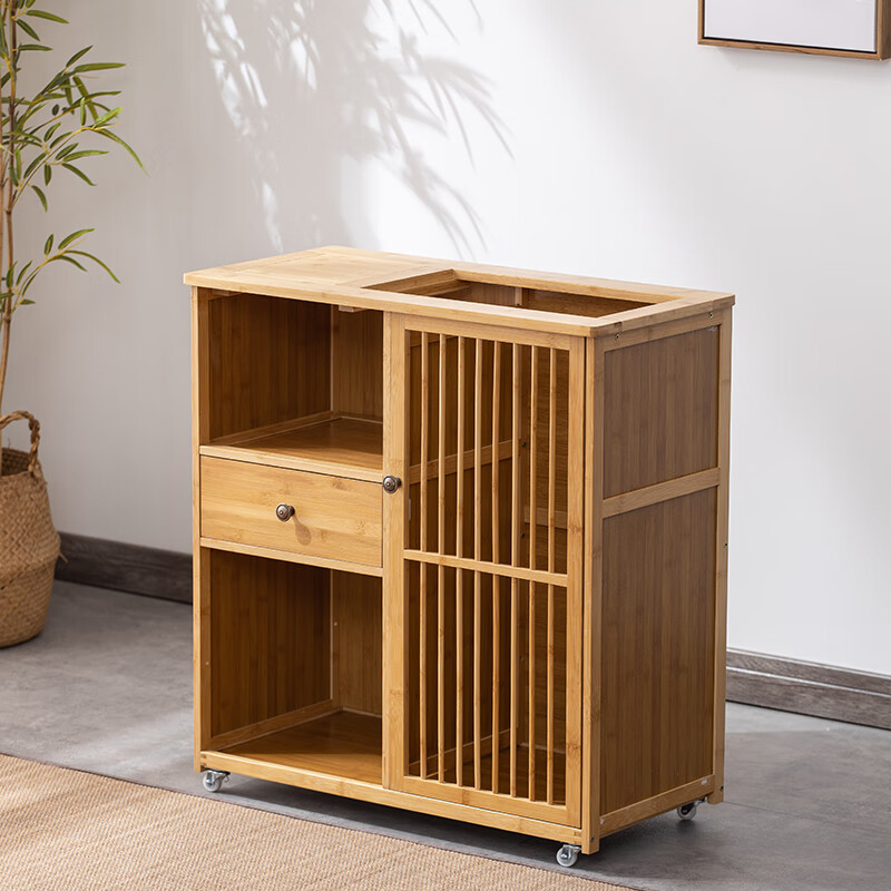 家小优高端轻奢茶吧桌烧水一体小型移动茶水柜客厅家用茶盘茶桌烧水壶