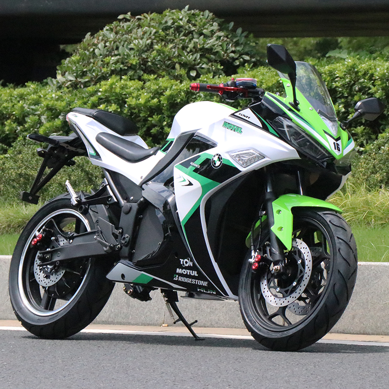 新款大功率3000w高速v6可上牌电动摩托跑车街车国标电瓶车小忍者r3