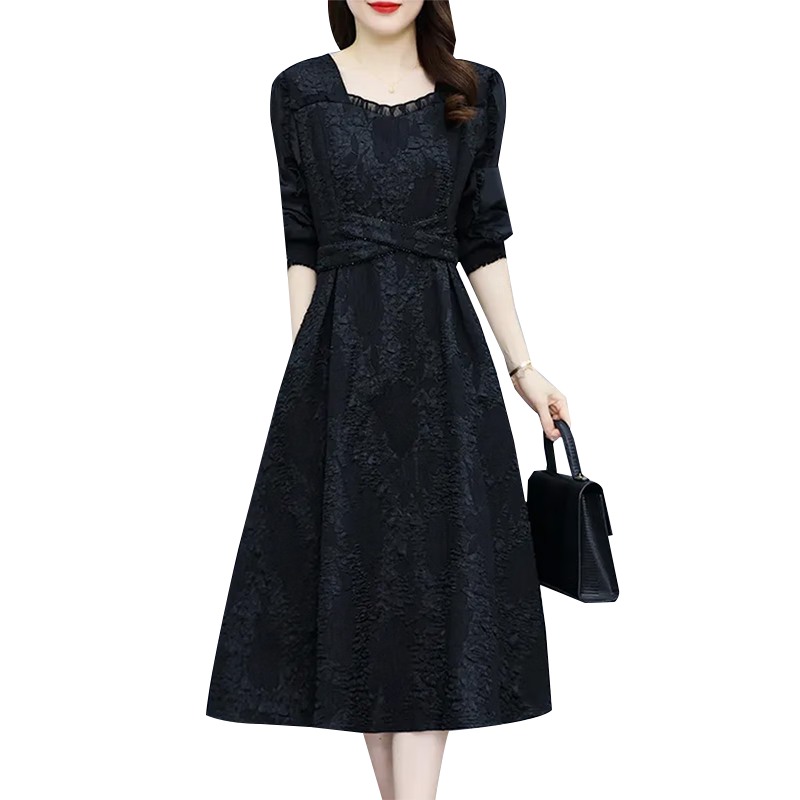 ɯ�ݶ��޴���Ůװ�ڶ�����Ů����mm�¿��ﶬװ�������ݳ�������ȹ��19521 ��ɫ 3XL ����160-180�ﴩ��