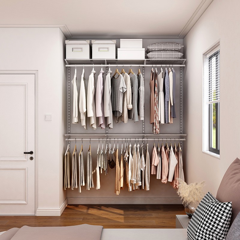 美达斯1.8米开放式衣柜金属衣帽间定制步入式小户型衣橱储藏间衣柜 1.