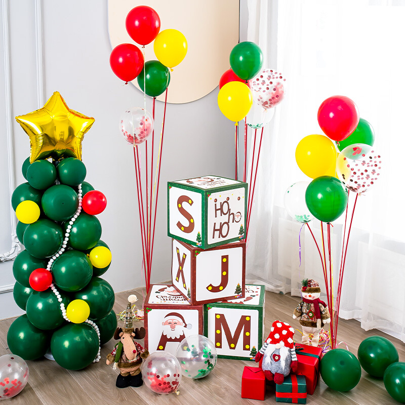多美忆圣诞装饰气球套装圣诞节装饰派对庆典会场儿童幼儿园圣诞树