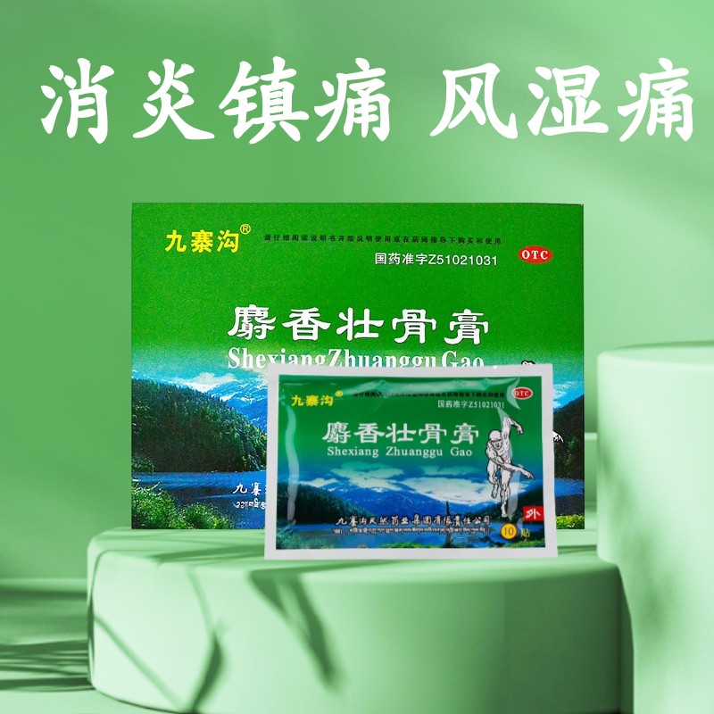 九寨沟 麝香壮骨膏 10贴 1盒装