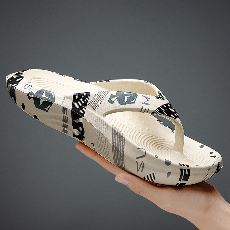 鸿星·尔克人字拖鞋男夏季踩屎感防滑防臭外穿休闲凉拖男士户外运动