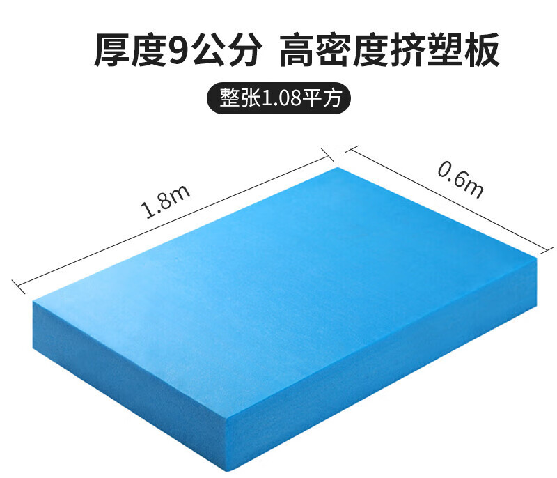 高密度xps挤塑板保温板隔热5厘米阻燃室内外墙地暖专用屋顶泡沫板 B3高密度蓝板90MM(实厚85MM).