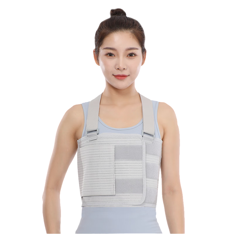 福如康肋骨骨折固定帶醫用胸帶胸部肋骨骨裂術(shù)后護胸綁帶壓力繃帶加大碼 L碼 （胸腰圍75-105cm）