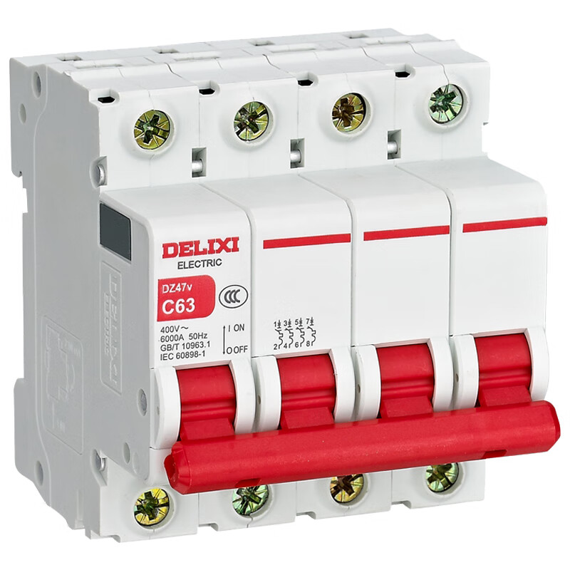 德力西电气 dz47v系列断路器d型4p63a