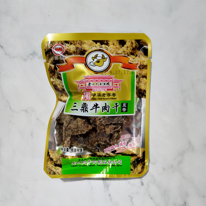 重庆特产三鼎老四川大酒楼牛肉干500g五香味香辣麻辣独立小包装  味