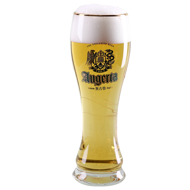 青岛啤酒博物馆（TSINGTAO BEER MUSEUM）奥古特专属啤酒杯 0.5L  德国进口无铅 青岛啤酒官方文创