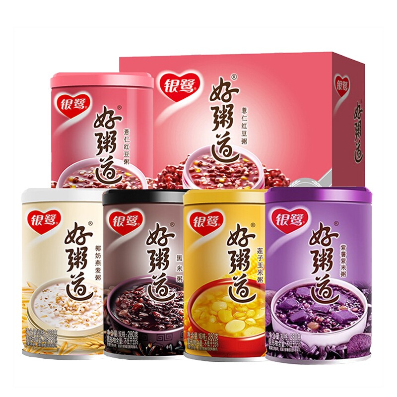 银鹭绿豆汤好粥道280g*12罐整箱 夏季方便速食饮品即食绿豆粥罐头饮料