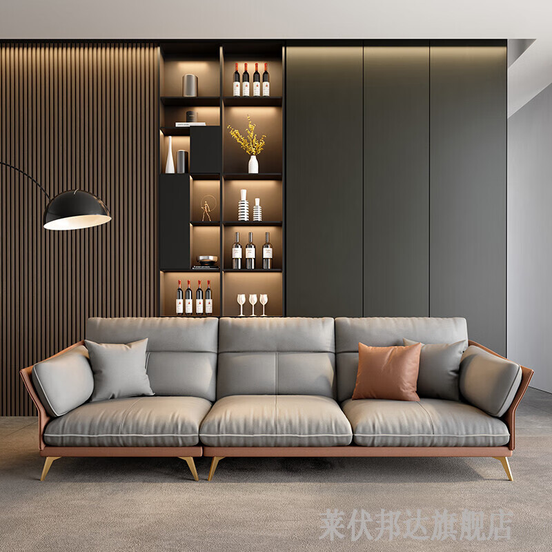 库斯家具北欧轻奢免洗科技布沙发客厅现代简约布艺组合小户型整装乳胶