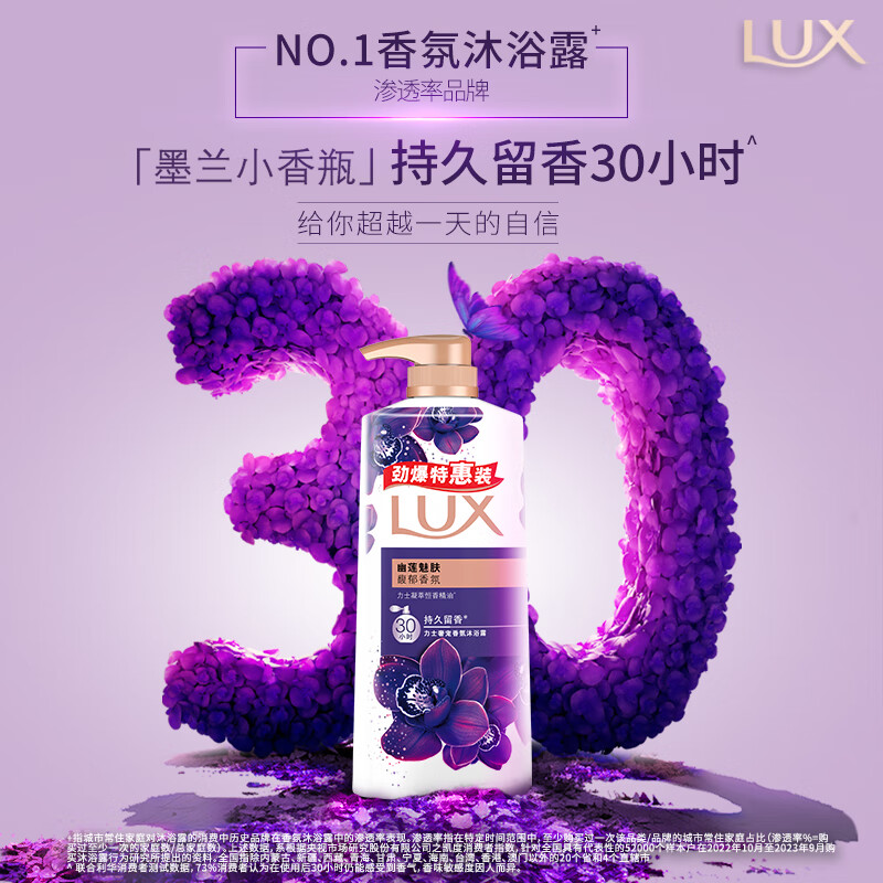 力士（LUX）精油香氛沐浴露套装 幽莲魅肤680gX2 香味持久
