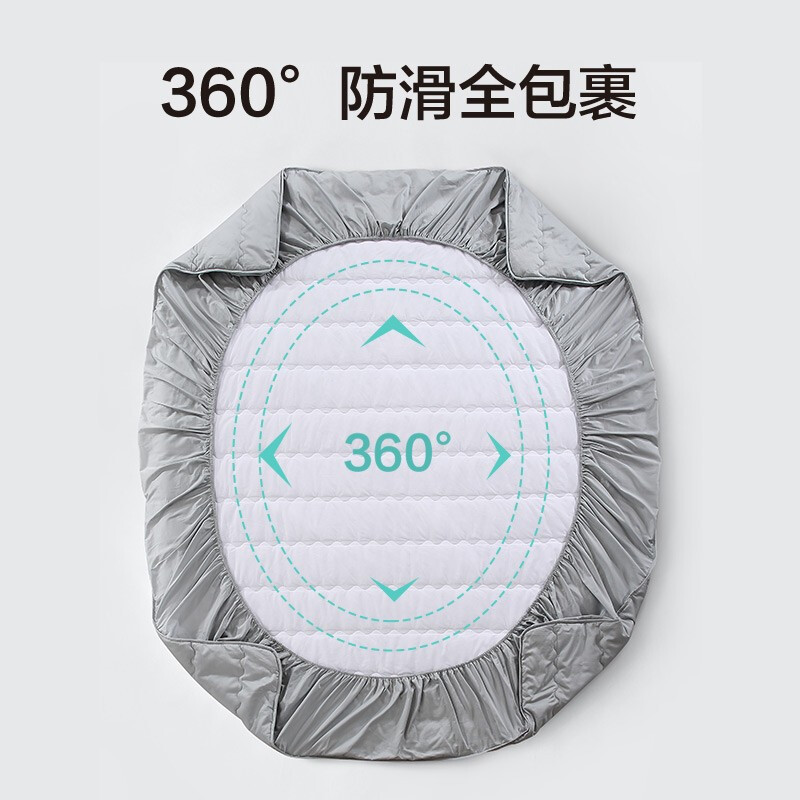 富安娜家纺加厚床垫保护垫纯棉抗菌褥子可水洗床罩防滑保护套180*200cm