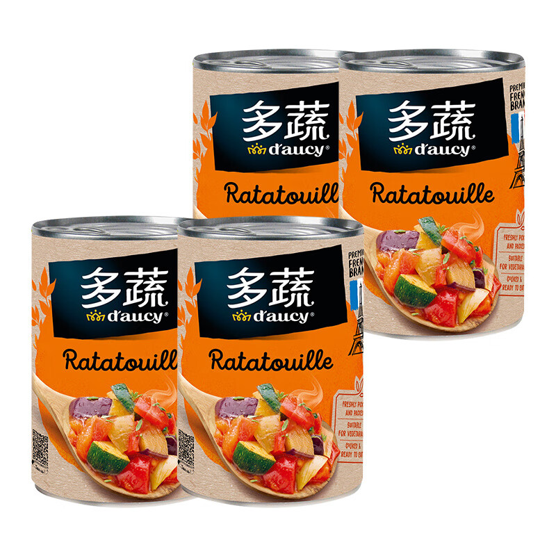 深生都多蔬西班牙进口普罗旺斯烩菜风味蔬菜罐头375g方便菜肴沙拉素食 普罗旺斯烩菜风味蔬菜罐头375g*4