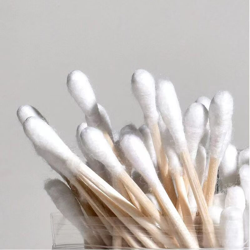 耳朵双头两用袋装盒装圆头尖头棉签棒化妆卸妆用 1包共100根-精选好棉