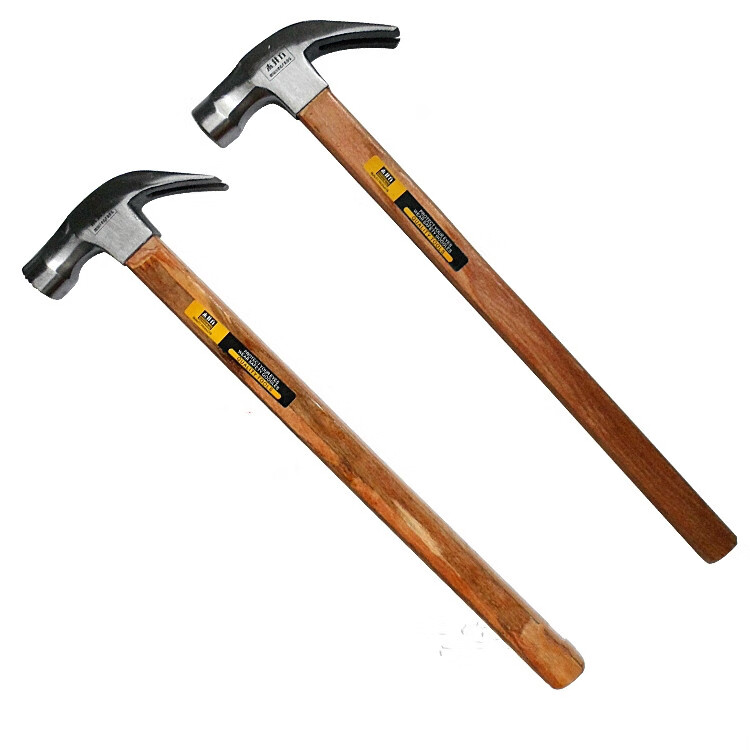 哩也波哩也羊角锤铁锤钉锤安装锤磁铁吸钉铁锤木工锤子 圆行平底