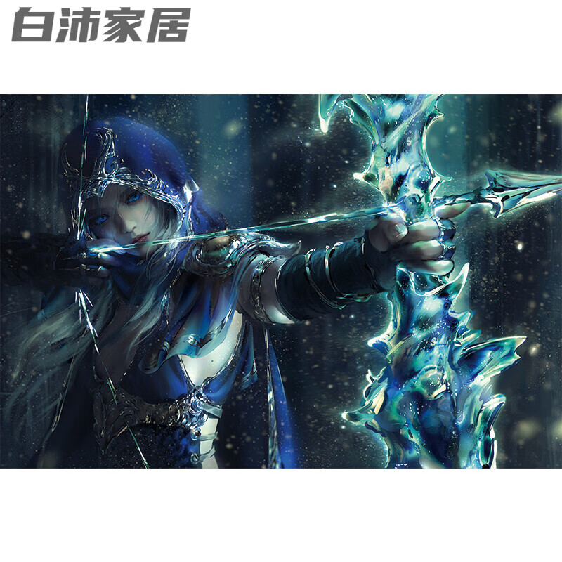 二次元美女超大海报  墙贴学生宿舍卧室墙纸唯美壁画贴纸 艾希射箭