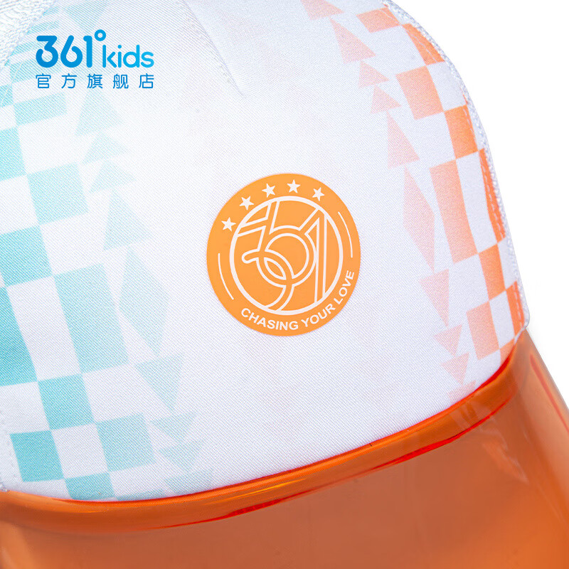 361°【商场同款】童装中性鸭舌帽年夏季新款中大童帽子 橙色/白色 均码