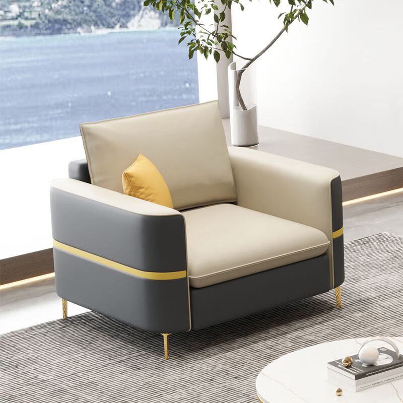 生态宜家客厅沙发意式简约小户型轻奢风四人贵妃组合免洗科技布沙 深