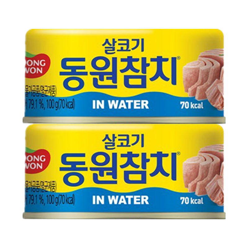 东远韩国金枪鱼罐头即食海鲜油浸吞拿鱼罐头沙拉寿司食材 油浸金枪鱼100g*2罐