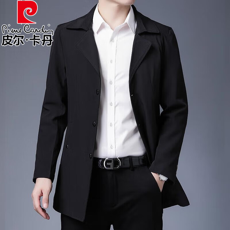 风衣男装中长款商务休闲外衣2022新款秋季风衣大衣英伦风男士外套针织