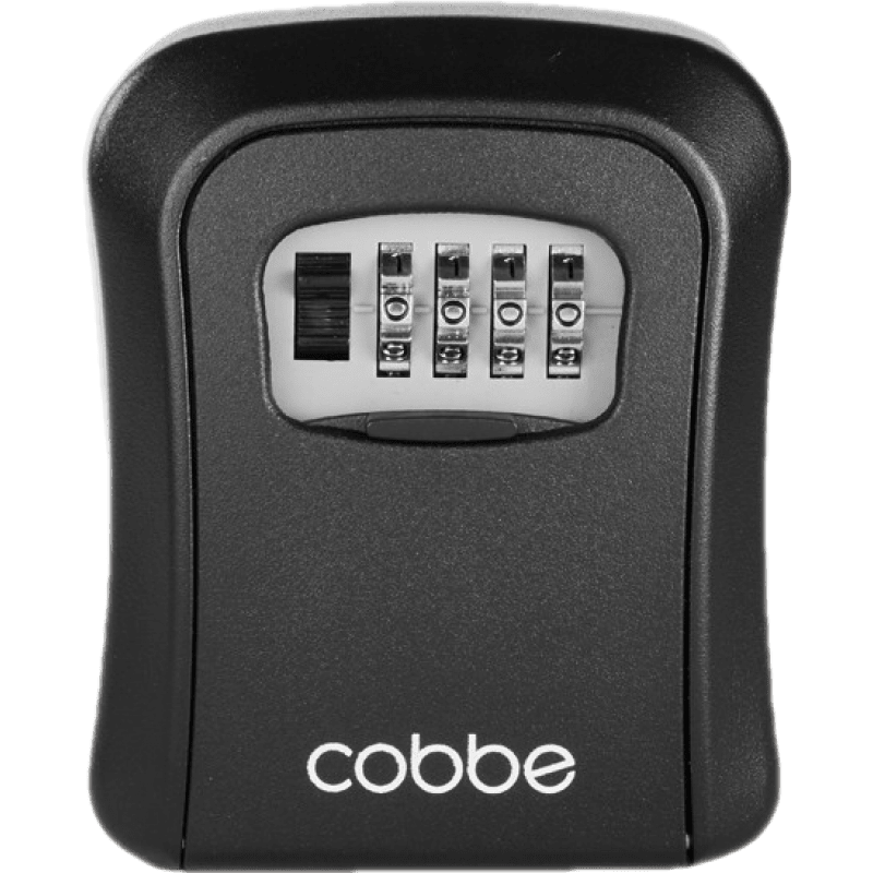 卡贝金属密码钥匙盒装修猫眼钥匙收缩盒大门工地防盗钥匙箱门外户外钥匙密码盒壁挂式 大号铝合金款-黑灰